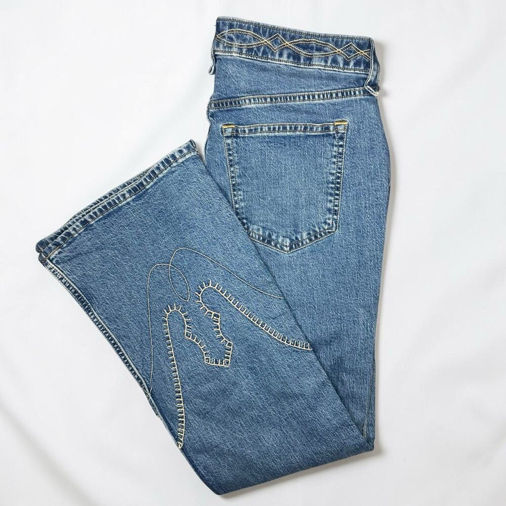 Abercrombie Kemo Sabe Curve Love High Rise Bootcut Jeans 30 Short Western Denim